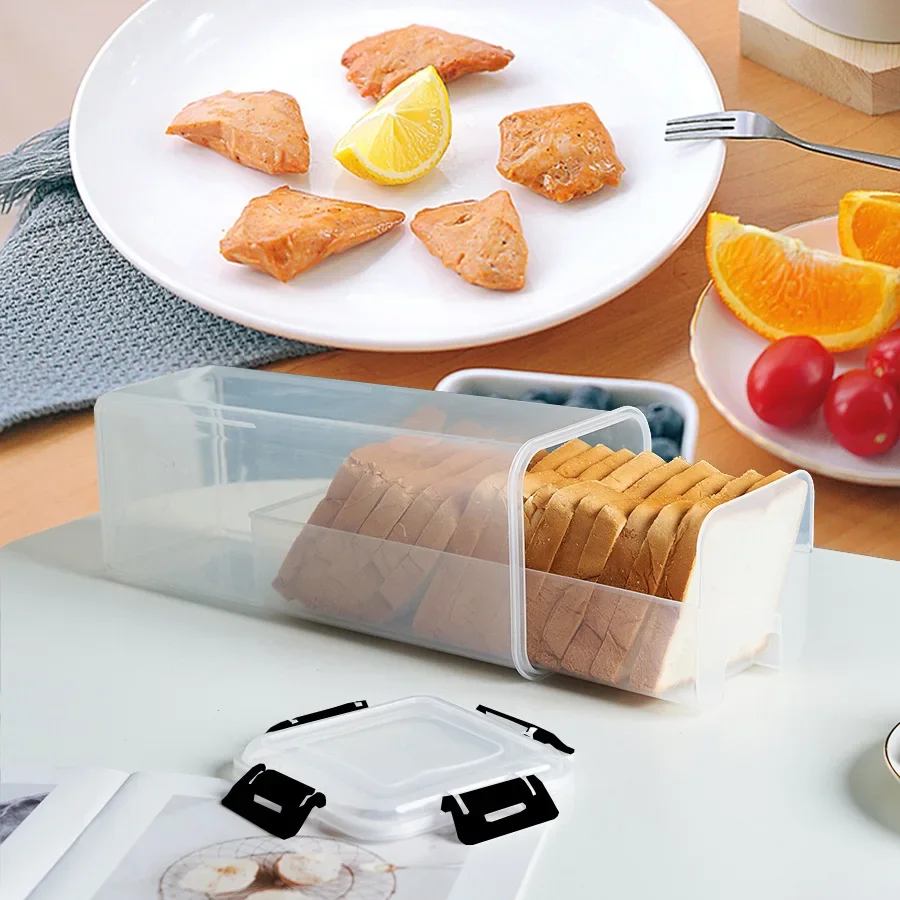 Bread Loaf Container Clear Airtight Bread Box with Lid Sandwich Bread Holder for Homemade Bread Tall Bread Saver for Kitchen