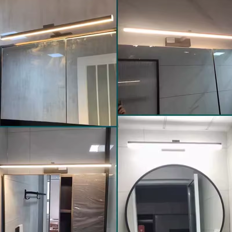 Led Mirror Lights Wall Lamps Bathroom Waterproof White Black LED Flat Lamp Modern Indoor Wall Lamp Bathroom Lighting Make Up