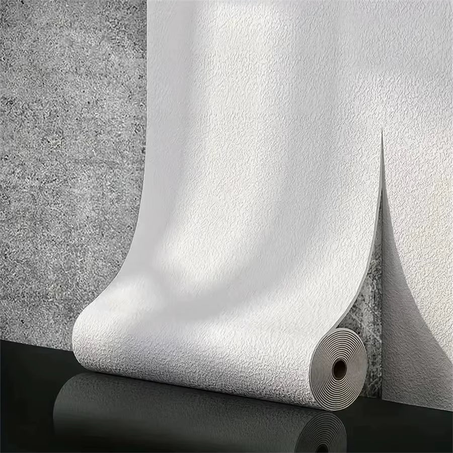 Linen 3D Foam Self-Adhesive PVC Solid Color Thickened Waterproof Background Wall Renovation Wallpaper Wall Stickers Home Decor