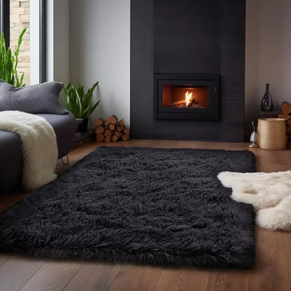 Minimalist Style Living Room Carpet, Fluffy and Slip-Resistant Children'S Room Mat, Bathroom Carpet, Home Decoration