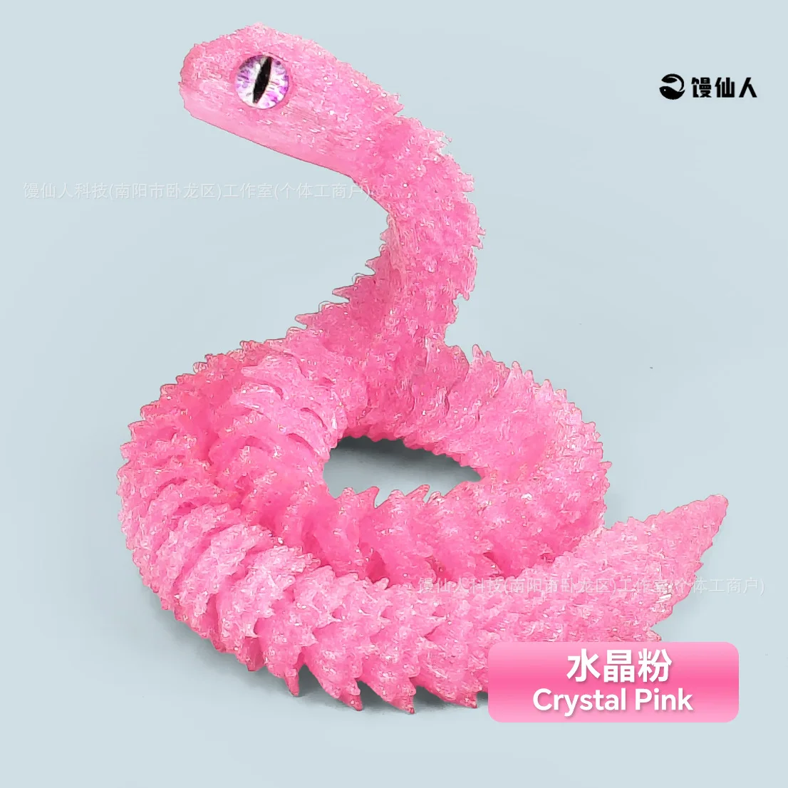 30/60/80Cm 3D Printed Luminous Snake Movable Joint Simulation Snake Action Figures Home Office Desktop Ornament Birthday Gifts