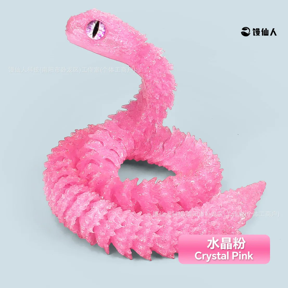 30/60/80Cm 3D Printed Luminous Snake Movable Joint Simulation Snake Action Figures Home Office Desktop Ornament Birthday Gifts