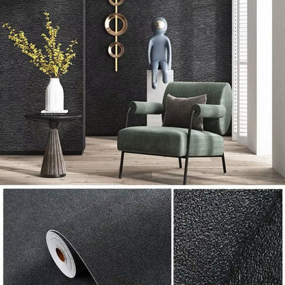 Linen 3D Foam Self-Adhesive PVC Solid Color Thickened Waterproof Background Wall Renovation Wallpaper Wall Stickers Home Decor