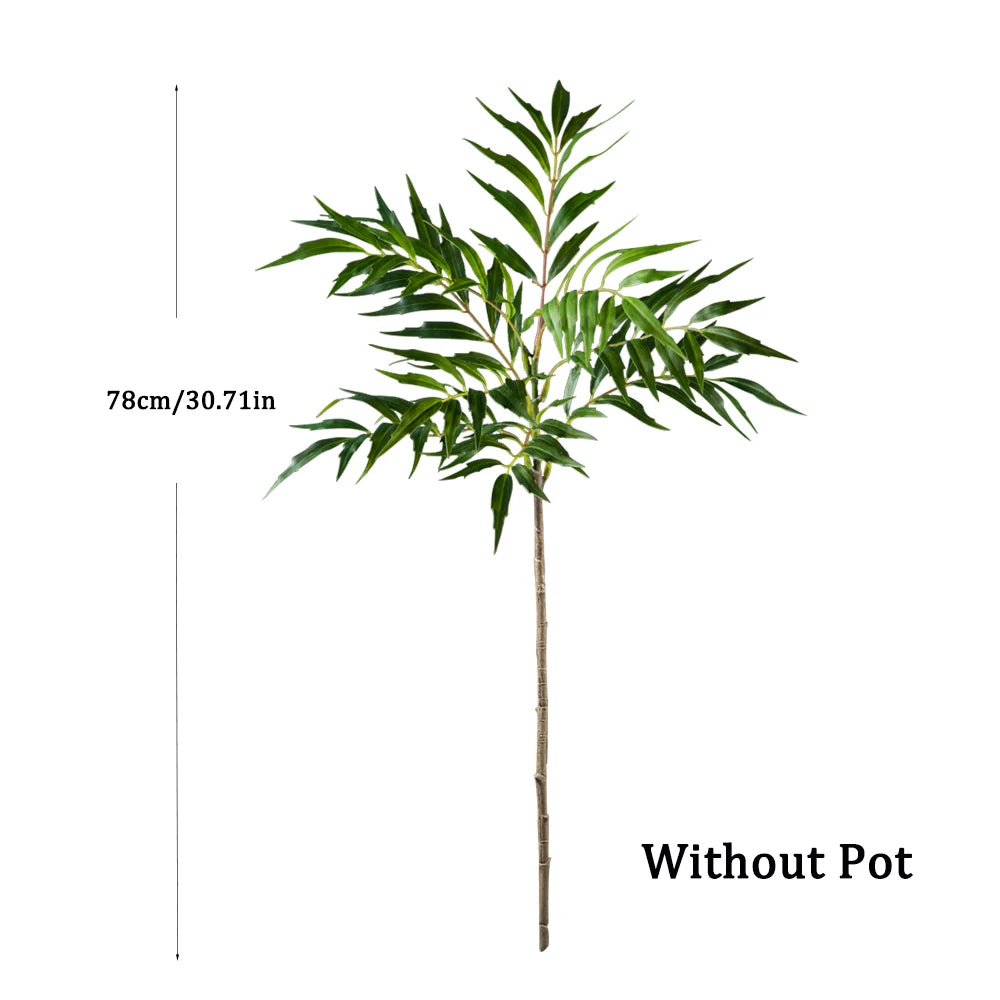 78-140Cm Large Artificial Tree Real Touch Palm Tree Plastic Nandina Leaves Faux Tall Bamboo Plants for Home Garden Office Decor