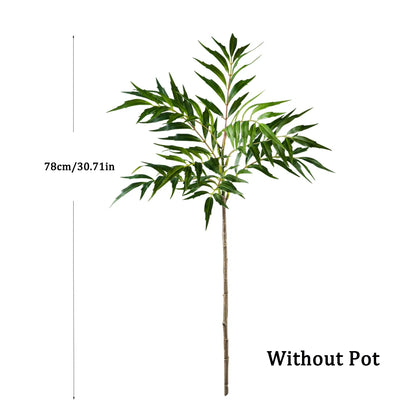 78-140Cm Large Artificial Tree Real Touch Palm Tree Plastic Nandina Leaves Faux Tall Bamboo Plants for Home Garden Office Decor