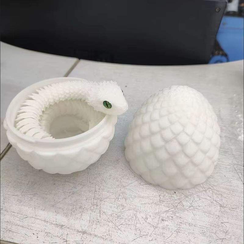 30/60/80Cm 3D Printed Luminous Snake Movable Joint Simulation Snake Action Figures Home Office Desktop Ornament Birthday Gifts