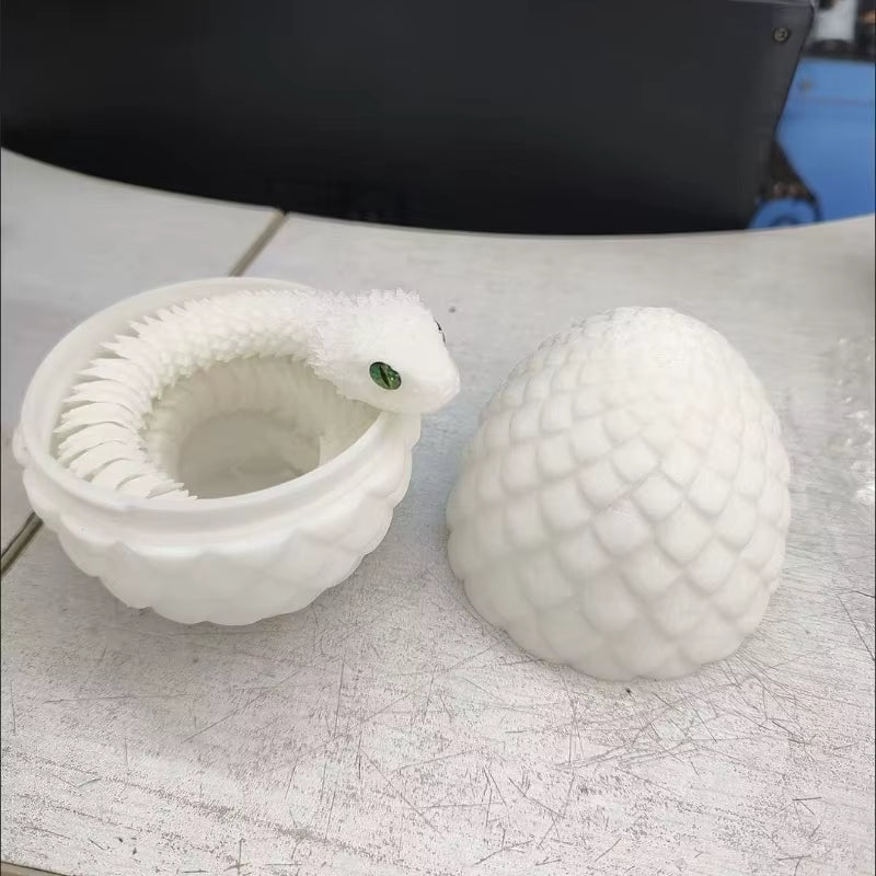30/60/80Cm 3D Printed Luminous Snake Movable Joint Simulation Snake Action Figures Home Office Desktop Ornament Birthday Gifts