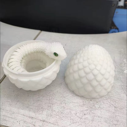 30/60/80Cm 3D Printed Luminous Snake Movable Joint Simulation Snake Action Figures Home Office Desktop Ornament Birthday Gifts