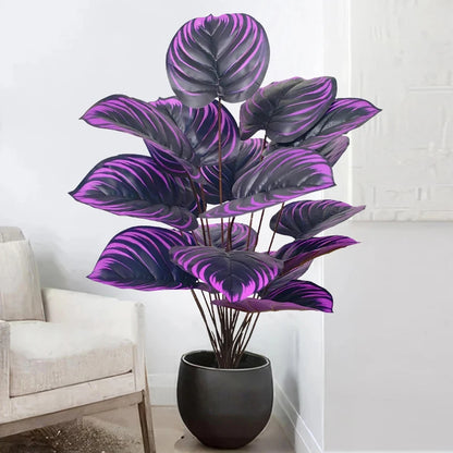 57-75Cm Large Fake Palm Tree Artificial Monstera Plants Branch Plastic Turtle Leaves Real Touch Leafs for Home Garden Decor