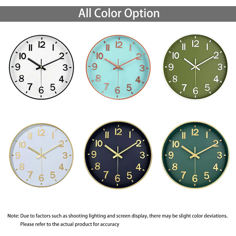 8/10/12 Inch Classic Quartz Wall Clock 3D Cubic Digital Clock Study Living Room Bedroom Modern Silent Analog Clock Home Decor