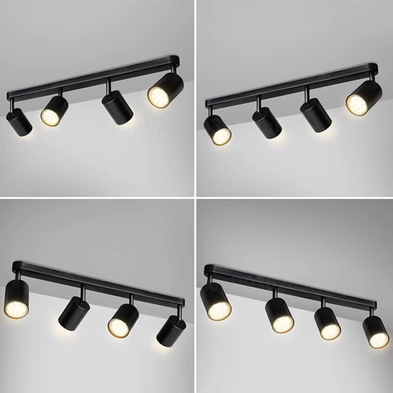 Dimmable Led GU10 Spotlight Clothing Store Background Wall Spotlight 7W 12W Trail Light Surface Mounted Ceiling Spotlight AC 220