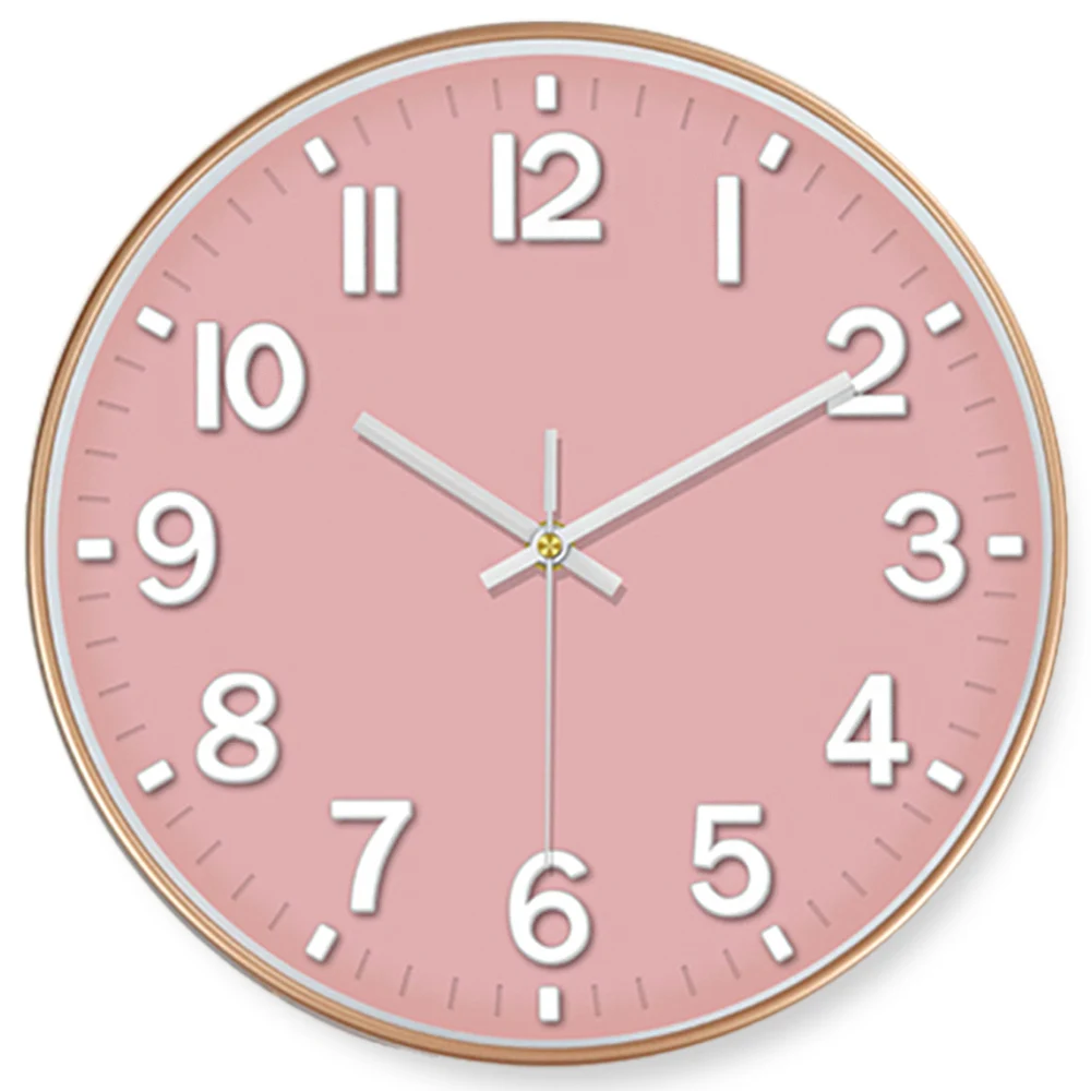 8/10/12 Inch Classic Quartz Wall Clock 3D Cubic Digital Clock Study Living Room Bedroom Modern Silent Analog Clock Home Decor
