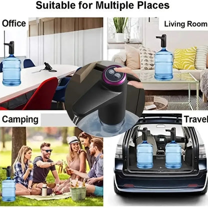Portable 5-Gallon Water Dispenser with USB Charging-Automatic Electric Pump Suitable for Home, Office, and Outdoor Use