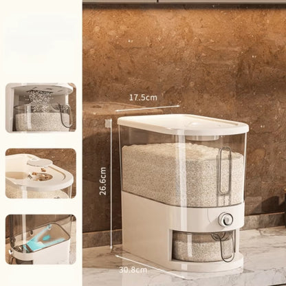 New Insect-Proof Rice Storage Container 5/10KG Moisture Proof Rice Sealed Box Dry Food Dispenser Grains