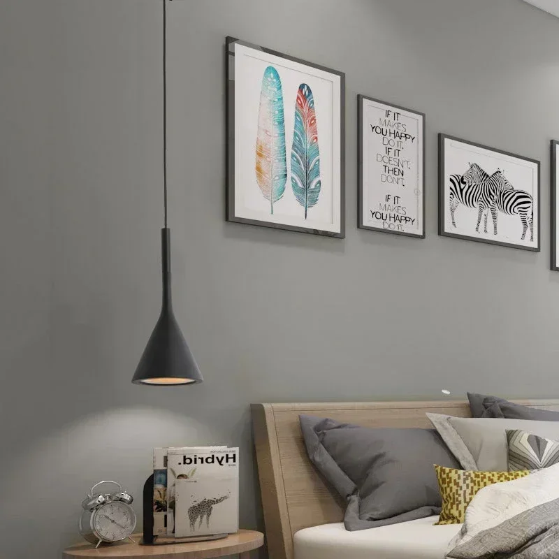 Modern LED Pendant Light in Black and White E27 Bedroom Table Dining Room Hanging Light Lampshade Home Cabinet Suitable For