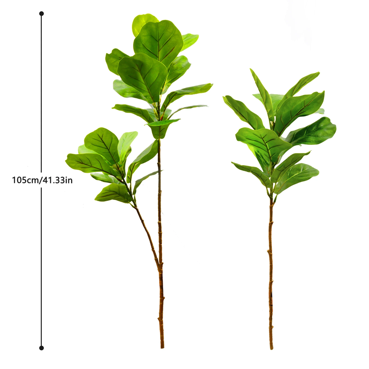 77-135Cm (53.1In) Artificial Fiddle Leaf Ficus Fig Plant for Outdoor Courtyard Garden Balcony Indoor Home and Office Decoration