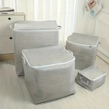 1Pc Household Large Capacity Storage Bag Non-Woven Material, Closet Wardrobe Organizer Can Be Used for Quilt Clothing, Toys