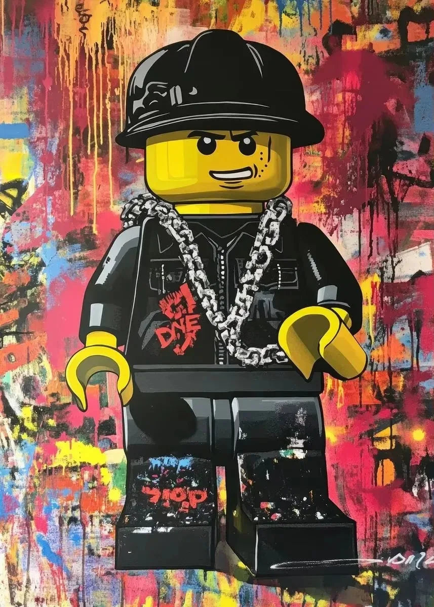 Cartoon Abstract Fun Various Occupations L-Legos Posters Canvas Prints Wall Art Picture for Home Room Children'S Room Decoration