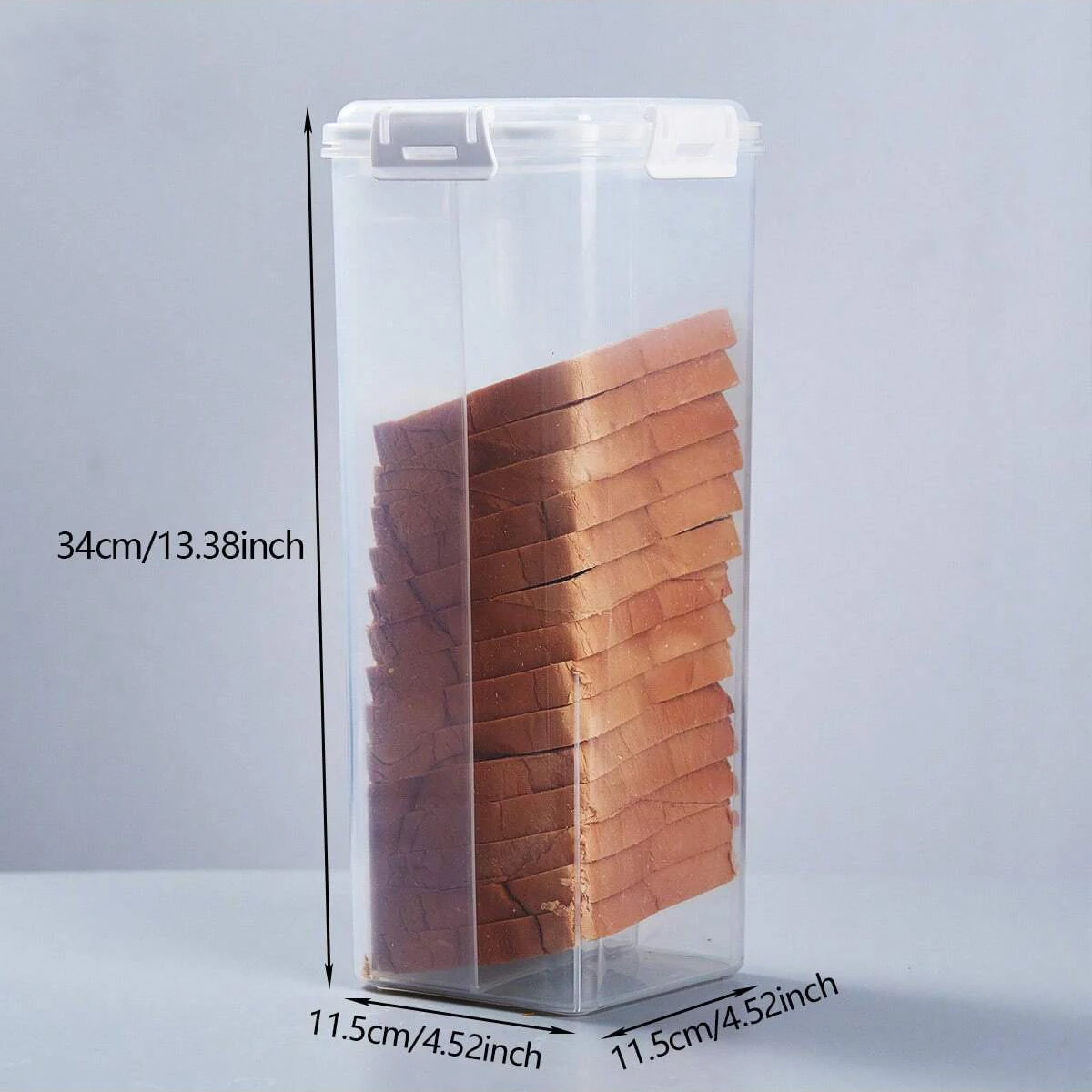 Bread Loaf Container Clear Airtight Bread Box with Lid Sandwich Bread Holder for Homemade Bread Tall Bread Saver for Kitchen