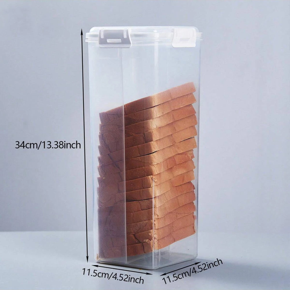 Bread Loaf Container Clear Airtight Bread Box with Lid Sandwich Bread Holder for Homemade Bread Tall Bread Saver for Kitchen