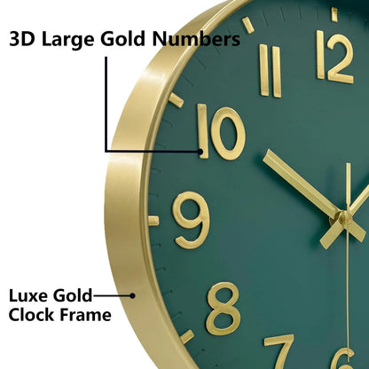 8/10/12 Inch Classic Quartz Wall Clock 3D Cubic Digital Clock Study Living Room Bedroom Modern Silent Analog Clock Home Decor