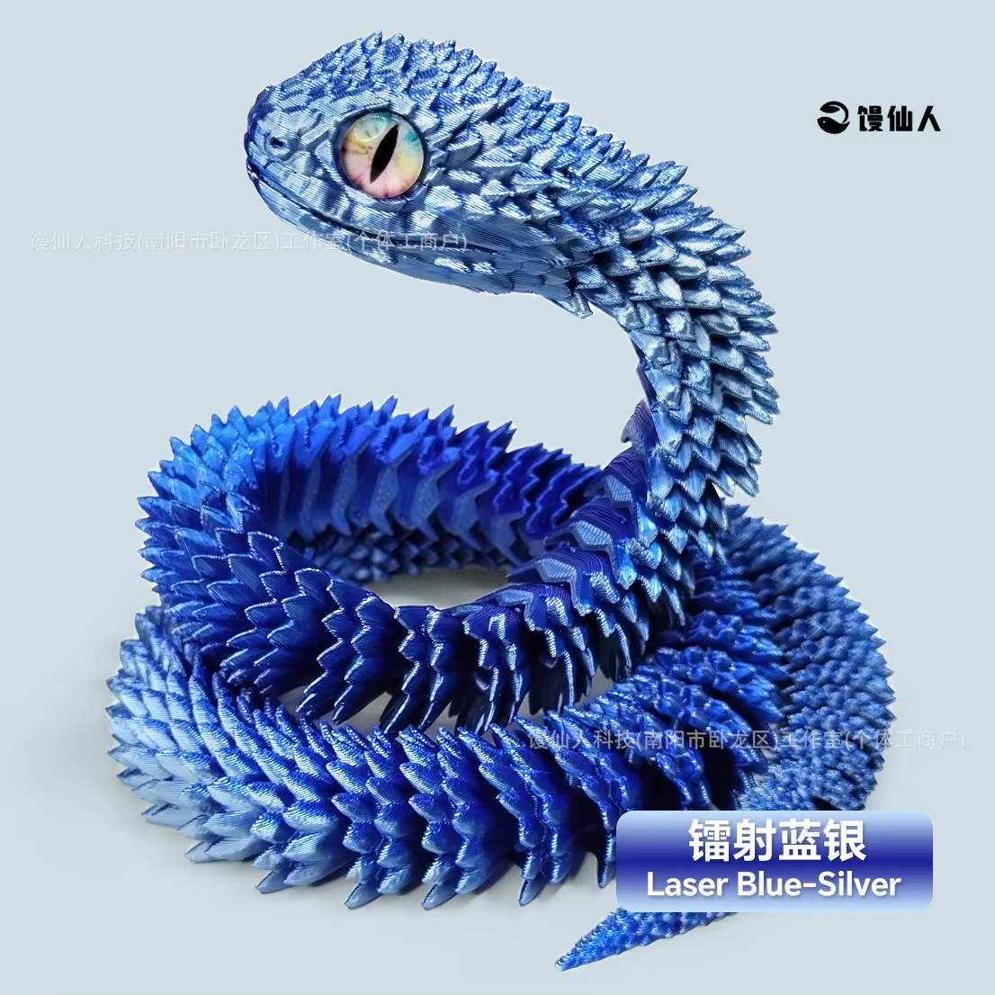 30/60/80Cm 3D Printed Luminous Snake Movable Joint Simulation Snake Action Figures Home Office Desktop Ornament Birthday Gifts