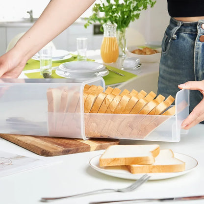 Bread Loaf Container Clear Airtight Bread Box with Lid Sandwich Bread Holder for Homemade Bread Tall Bread Saver for Kitchen