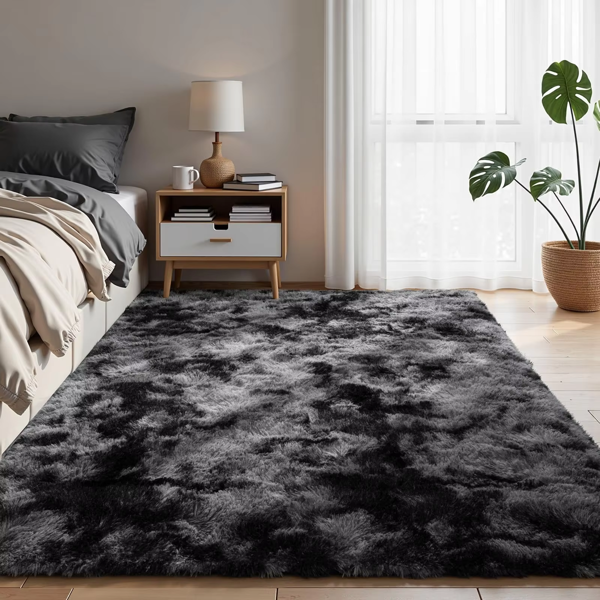 Minimalist Style Living Room Carpet, Fluffy and Slip-Resistant Children'S Room Mat, Bathroom Carpet, Home Decoration