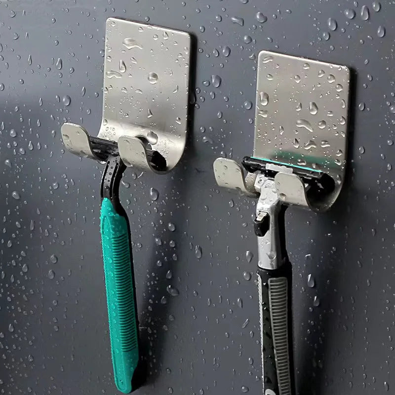 Bathroom Stainless Steel Razor Holder Storage Hook Wall Men Shaving Shaver Shelf Punch Free Razor Rackbathroom Accessories