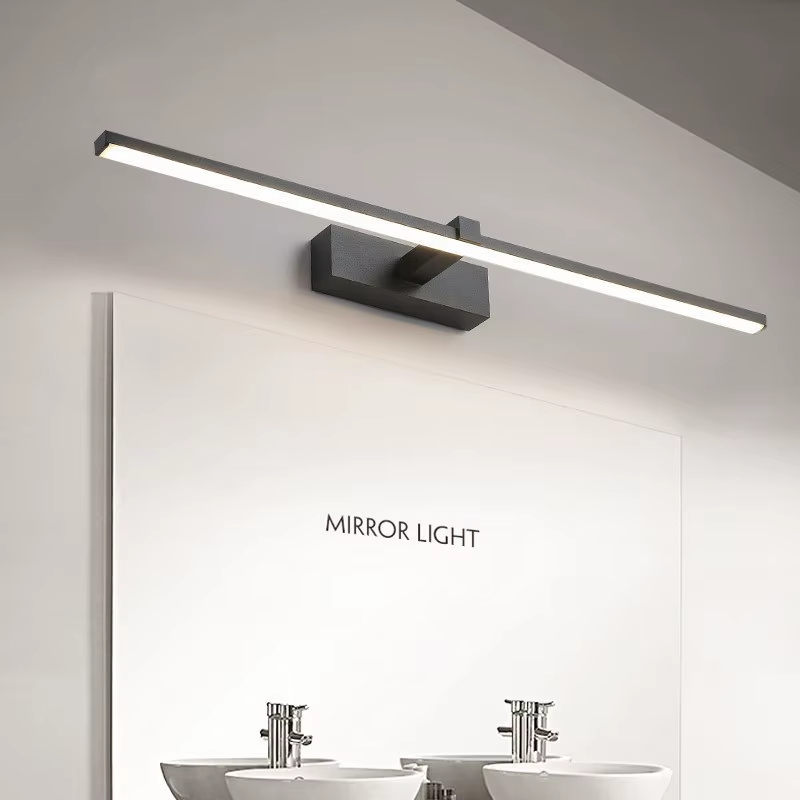 Led Mirror Lights Wall Lamps Bathroom Waterproof White Black LED Flat Lamp Modern Indoor Wall Lamp Bathroom Lighting Make Up