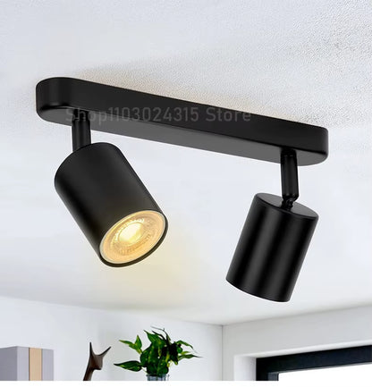 Dimmable Led GU10 Spotlight Clothing Store Background Wall Spotlight 7W 12W Trail Light Surface Mounted Ceiling Spotlight AC 220