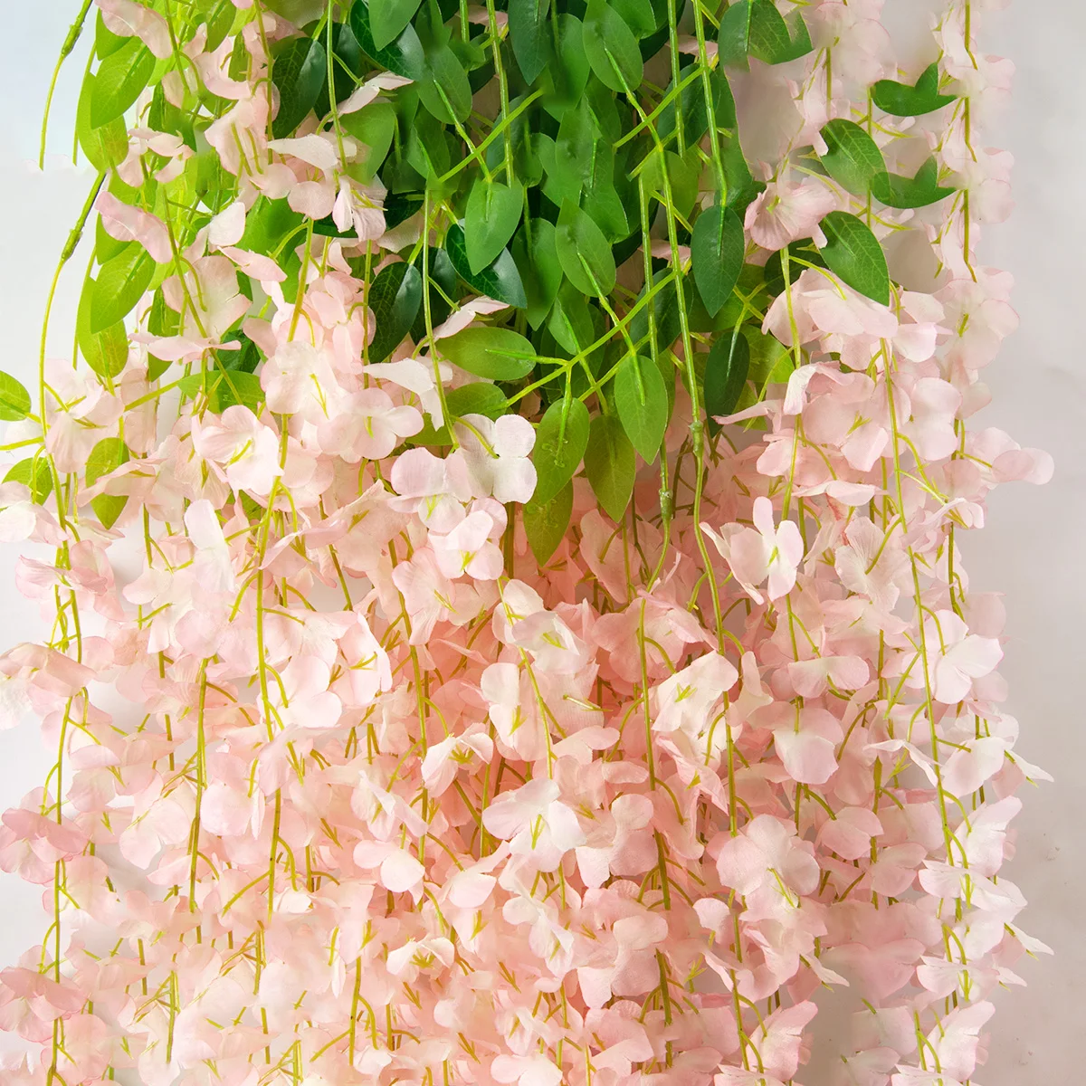 12Pcs Artificial Flowers Silk Wisteria Vine Fake Silk Hanging Flower for Wedding Party Garden Outdoor Greenery Home Wall Decor