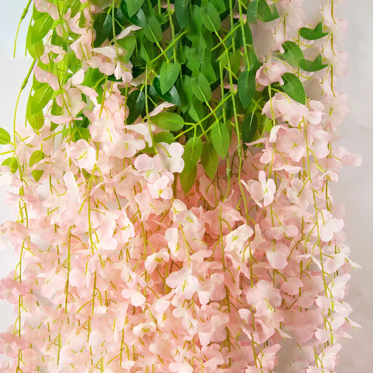 12Pcs Artificial Flowers Silk Wisteria Vine Fake Silk Hanging Flower for Wedding Party Garden Outdoor Greenery Home Wall Decor