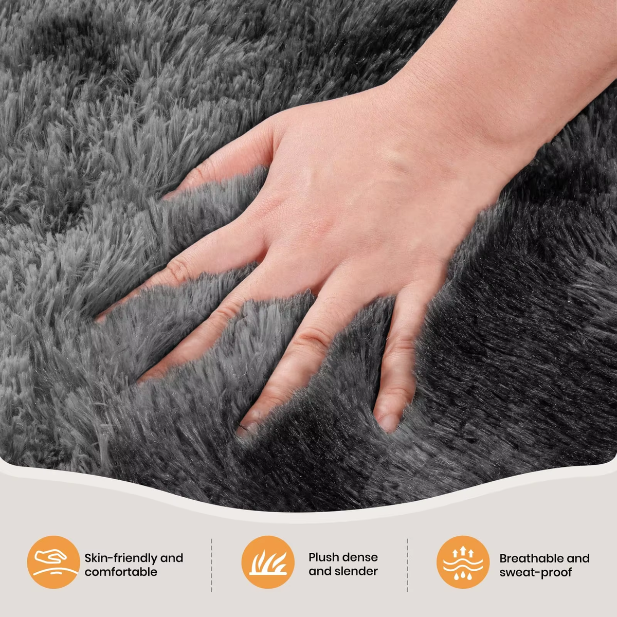 Minimalist Style Living Room Carpet, Fluffy and Slip-Resistant Children'S Room Mat, Bathroom Carpet, Home Decoration
