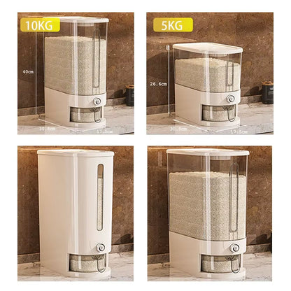 New Insect-Proof Rice Storage Container 5/10KG Moisture Proof Rice Sealed Box Dry Food Dispenser Grains