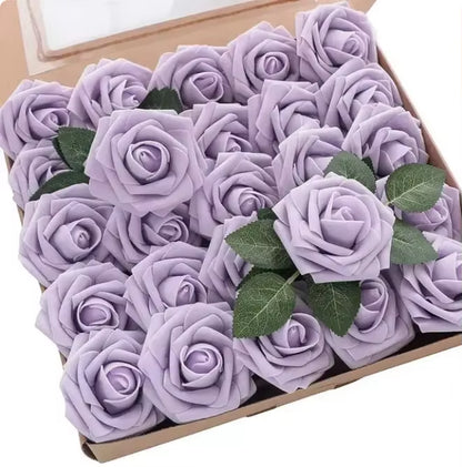 Rose Artificial Flowers 15/25/100Pcs Foam Fake Roses Wedding Bouquets Centerpieces Mothers Day Valentines Gifts Party Decoration