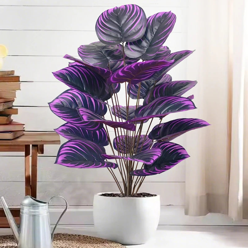 57-75Cm Large Fake Palm Tree Artificial Monstera Plants Branch Plastic Turtle Leaves Real Touch Leafs for Home Garden Decor