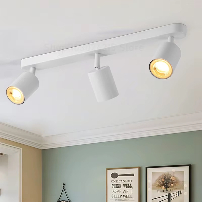 Dimmable Led GU10 Spotlight Clothing Store Background Wall Spotlight 7W 12W Trail Light Surface Mounted Ceiling Spotlight AC 220