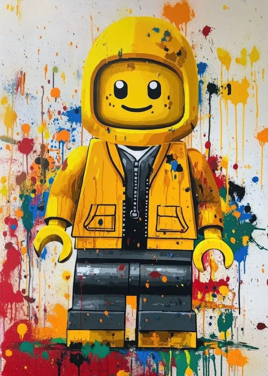 Cartoon Abstract Fun Various Occupations L-Legos Posters Canvas Prints Wall Art Picture for Home Room Children'S Room Decoration