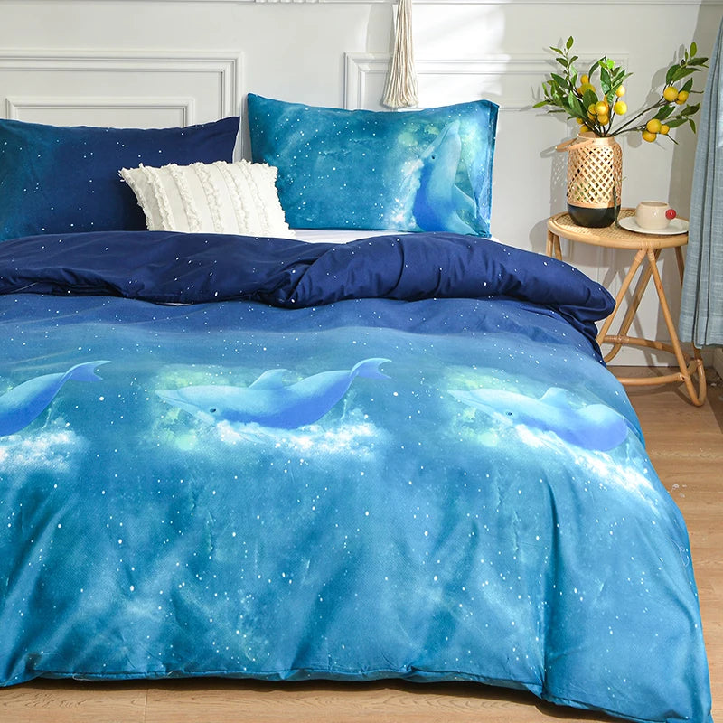 1Pc Queen Size Duvet Cover Reactive Printed Dekbedovertrek 240X220 King Size/Single Quilt Cover for Double Bed(No Pillowcas)
