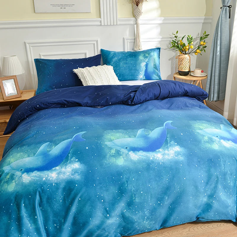 1Pc Queen Size Duvet Cover Reactive Printed Dekbedovertrek 240X220 King Size/Single Quilt Cover for Double Bed(No Pillowcas)