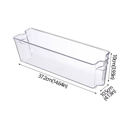 Refrigerator Organizer Bins Stackable Fridge Food Storage Box with Handle Clear Plastic Pantry Freezer Organizer Tool
