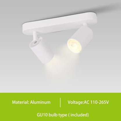 GU10 LED Track Light Spotlight 110-220V Suit Ceiling Lamp GU10 3 Color COB Spot Lights for Kitchen Commercial Living Room Home