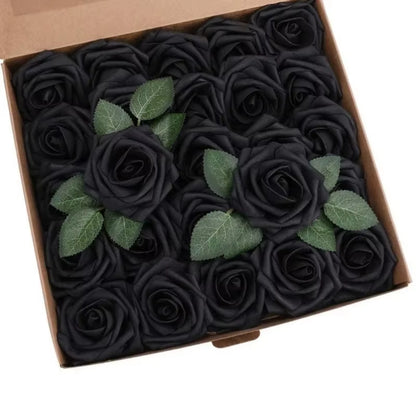 Rose Artificial Flowers 15/25/100Pcs Foam Fake Roses Wedding Bouquets Centerpieces Mothers Day Valentines Gifts Party Decoration