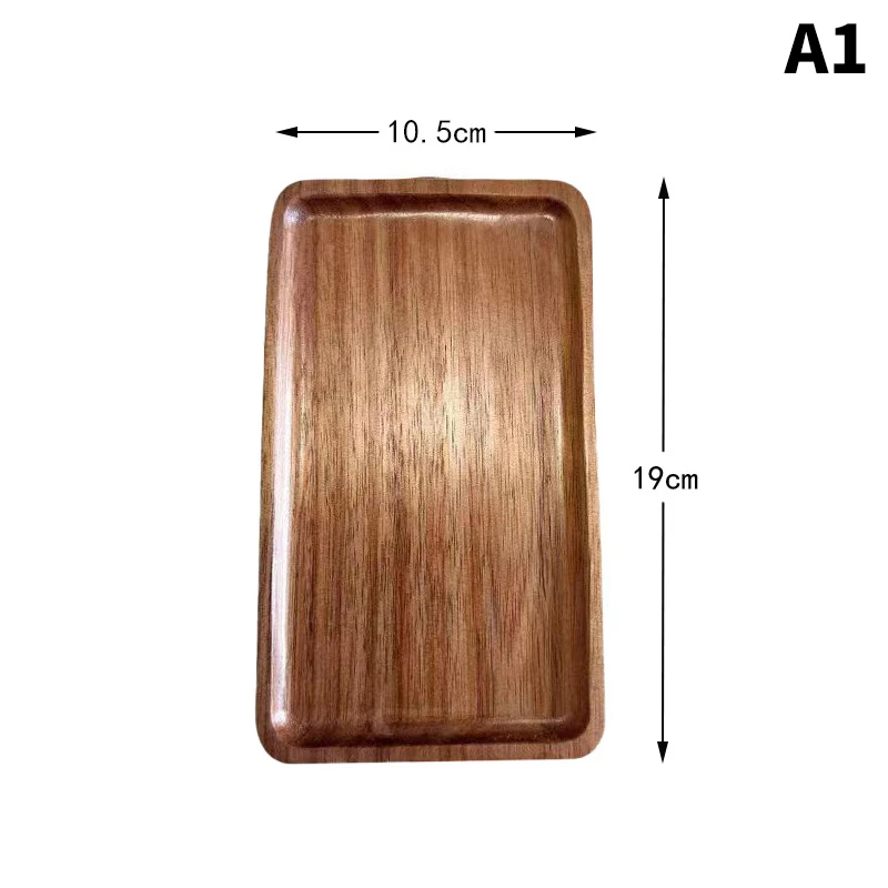 Tableware Solid Wood Food Tray round Rectangle Dessert Plate Japanese-Style Wooden Snack Fruit Tea Saucer Pallet Bread Board