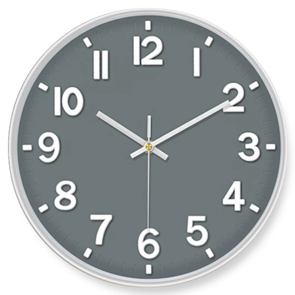 8/10/12 Inch Classic Quartz Wall Clock 3D Cubic Digital Clock Study Living Room Bedroom Modern Silent Analog Clock Home Decor