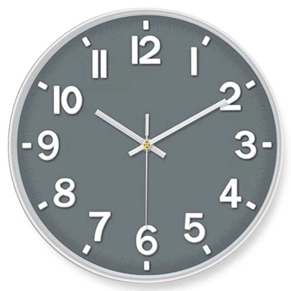 8/10/12 Inch Classic Quartz Wall Clock 3D Cubic Digital Clock Study Living Room Bedroom Modern Silent Analog Clock Home Decor