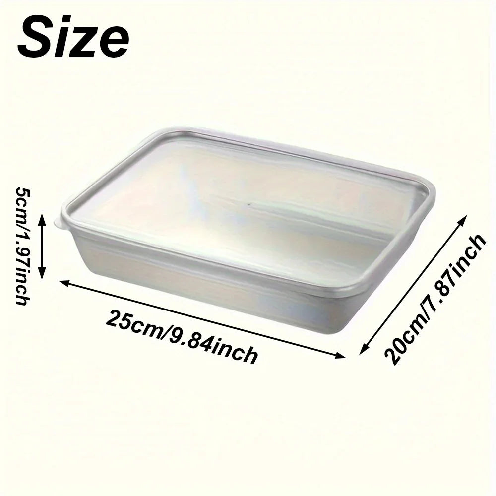 3Pcs Stainless Steel Food Containers & Lunch Box, Leakproof Stackable Clear Lids, Kitchen Items and Accessories for Camping
