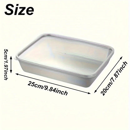 3Pcs Stainless Steel Food Containers & Lunch Box, Leakproof Stackable Clear Lids, Kitchen Items and Accessories for Camping