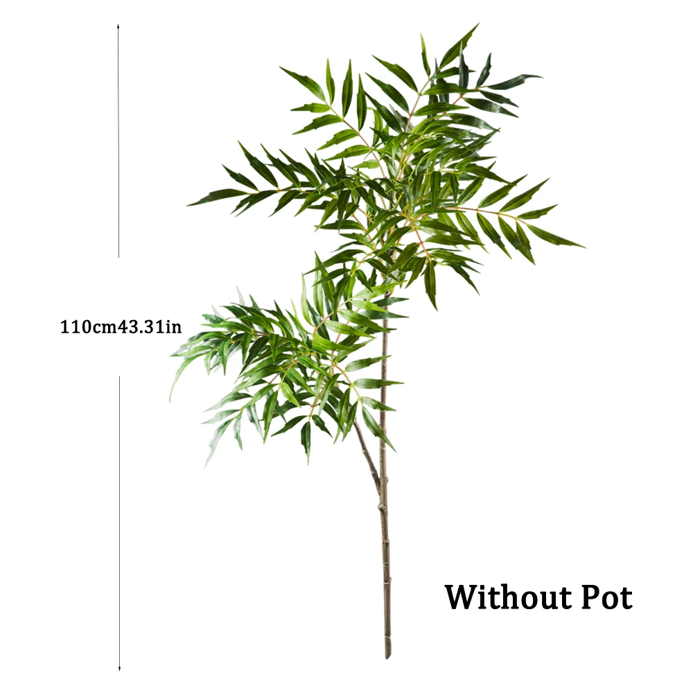 78-140Cm Large Artificial Tree Real Touch Palm Tree Plastic Nandina Leaves Faux Tall Bamboo Plants for Home Garden Office Decor